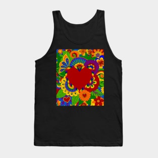 Rainbow Love and Flowers Tank Top